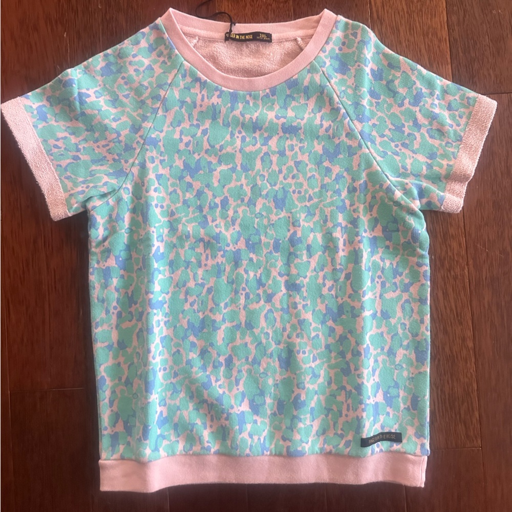 Finger In The Nose French Terry Kids Top. Fits like a 10. European brand. NWT.